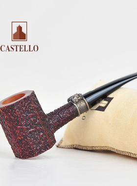 意大利卡斯特罗Castello石楠木雕刻纯银双面神纪念款自由式八棱锤