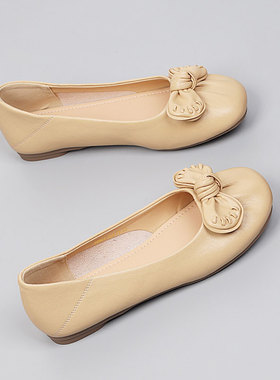 胖mm鞋宽胖脚时尚单鞋41-43大码女鞋2026春夏浅口新款休闲小皮鞋