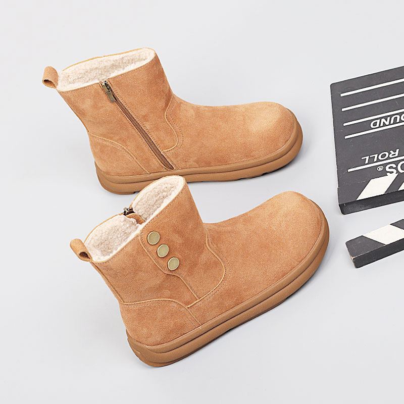 新款2025冬季大码女鞋41-43时尚休闲棉靴脚宽胖特大号保暖雪地靴,女鞋,时尚雪地靴,淘宝优惠券,粉丝福利购,淘宝优惠卷