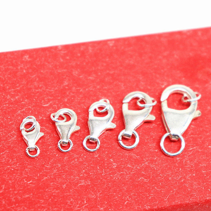 纯银项链绳扣S925连接扣手链接头带开口圈断链条修复扣子双开口