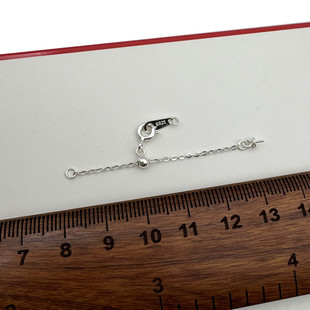 diy珍珠项链手链小配件S925纯银调节扣延长链串珠扣链尾加长扣子