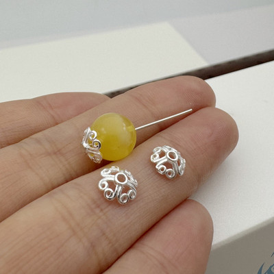 花托隔片diy纯银手链耳环珠子托