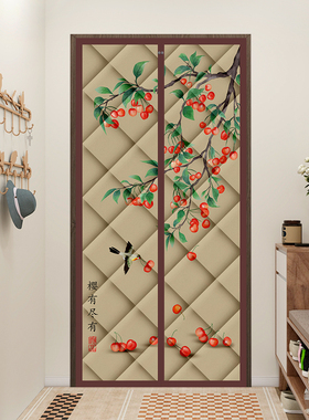 冬季加厚暖棉门帘磁性防寒暖家用空调门帘防风挂帘自吸保温门帘