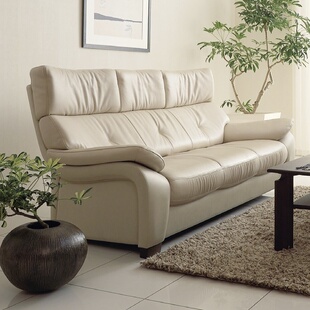 karimoku日本原装进口现代简约意式实木牛皮沙发人体工学舒适ZW73