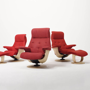 karimoku日本进口休闲躺椅单人布艺沙发椅宠物耐抓布料 the first