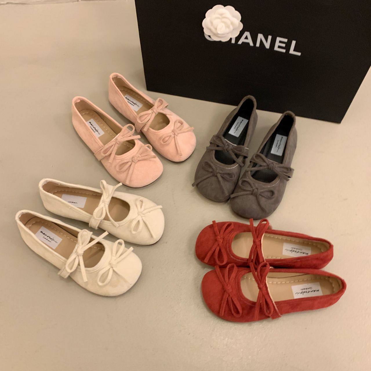 晚风平底鞋芭蕾鞋法式蝴蝶结玛丽珍鞋早春女鞋配裙子软底红色单鞋,女鞋,高帮鞋,淘宝优惠券,粉丝福利购,淘宝优惠卷