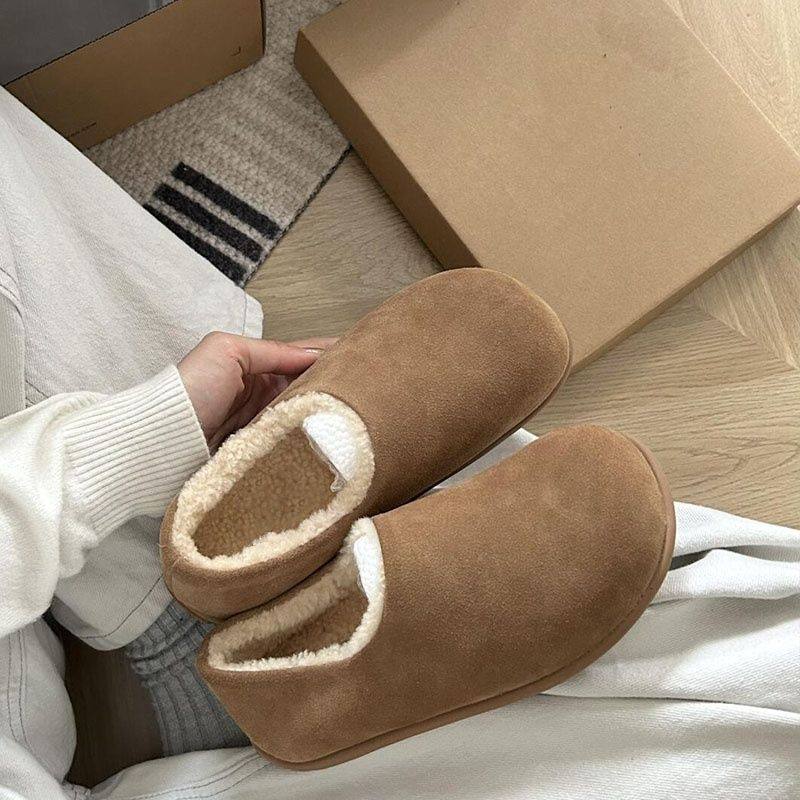 新款加绒勃肯鞋女厚底全包穆勒鞋毛毛半拖秋冬外穿一脚蹬保暖棉鞋,女鞋,勃肯鞋/软木鞋,淘宝优惠券,粉丝福利购,淘宝优惠卷