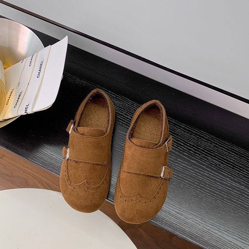 复古加绒勃肯棉鞋乐福鞋女2025秋冬新款英伦风扣带轻便软底豆豆鞋,女鞋,勃肯鞋/软木鞋,淘宝优惠券,粉丝福利购,淘宝优惠卷