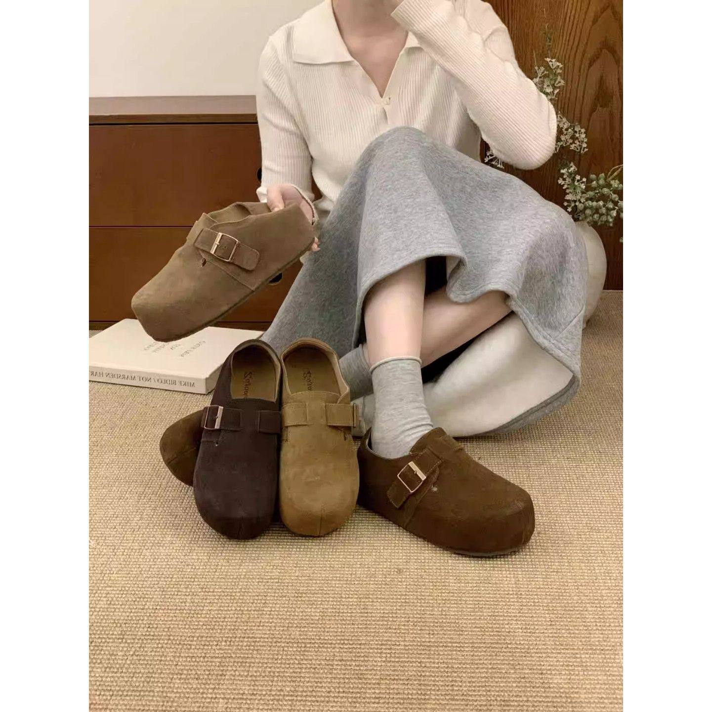复古气质内增高勃肯鞋女2026春季新品一脚蹬休闲乐福单鞋博肯鞋女,女鞋,勃肯鞋/软木鞋,淘宝优惠券,粉丝福利购,淘宝优惠卷