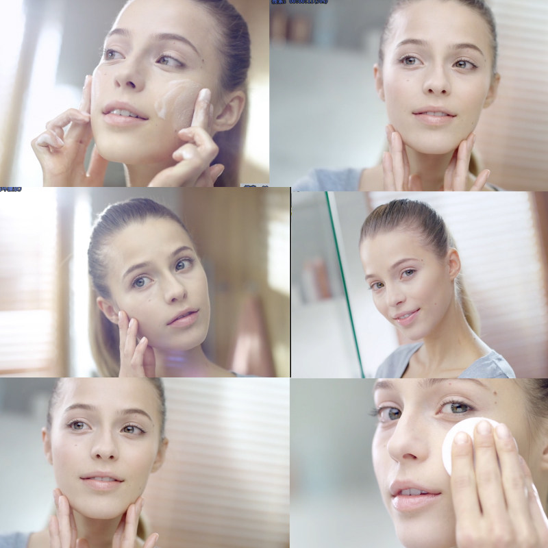 外国美女模特高端化妆品美白洗脸护肤保湿广告宣传片视频素材