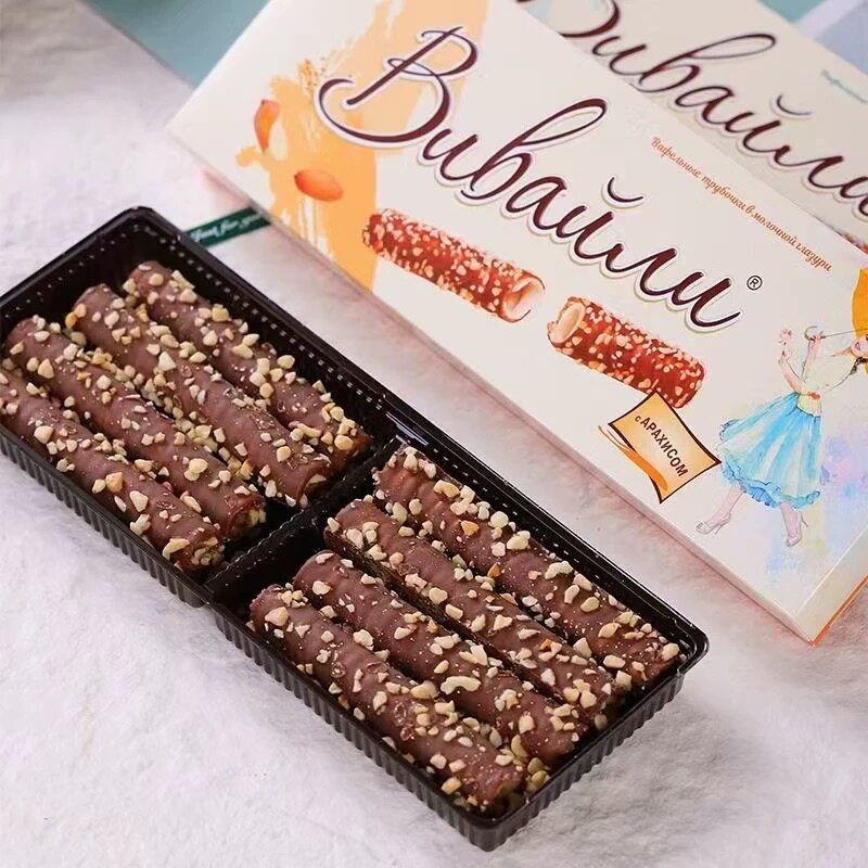 白俄罗斯进口维特巴威化卷蛋卷甜品西点盒装办公室下午茶饼干零食