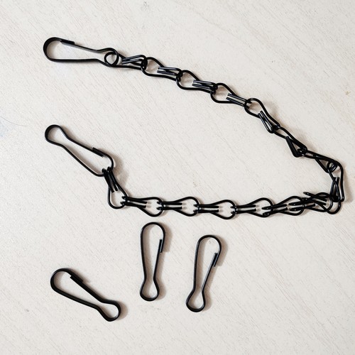 黑色铁环链朱胆扣夹子挂钩扣