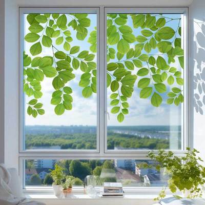 透明静电窗花贴防撞装饰玻璃贴