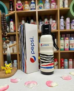 杯具熊百事联名保温杯大容量运动杯儿童学生成人便携水杯车载水壶