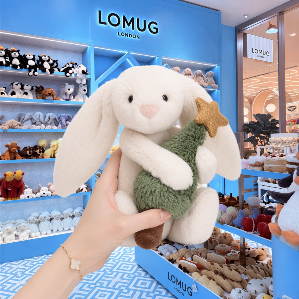 英国LOMUG圣诞树邦妮兔儿童毛绒/玩偶/公仔/布