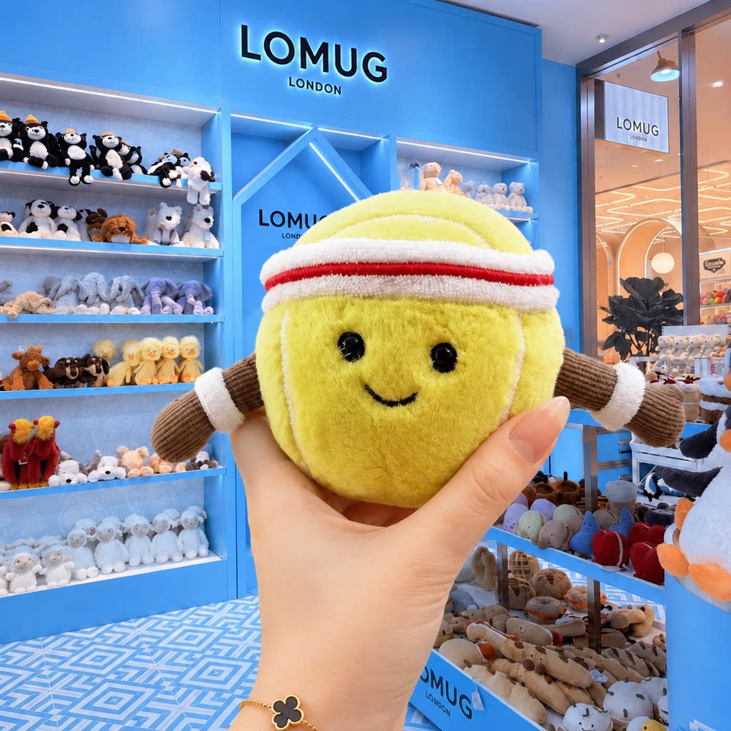 英国LOMUG趣味运动网球包包挂饰挂件钥匙扣毛绒玩偶生日礼物