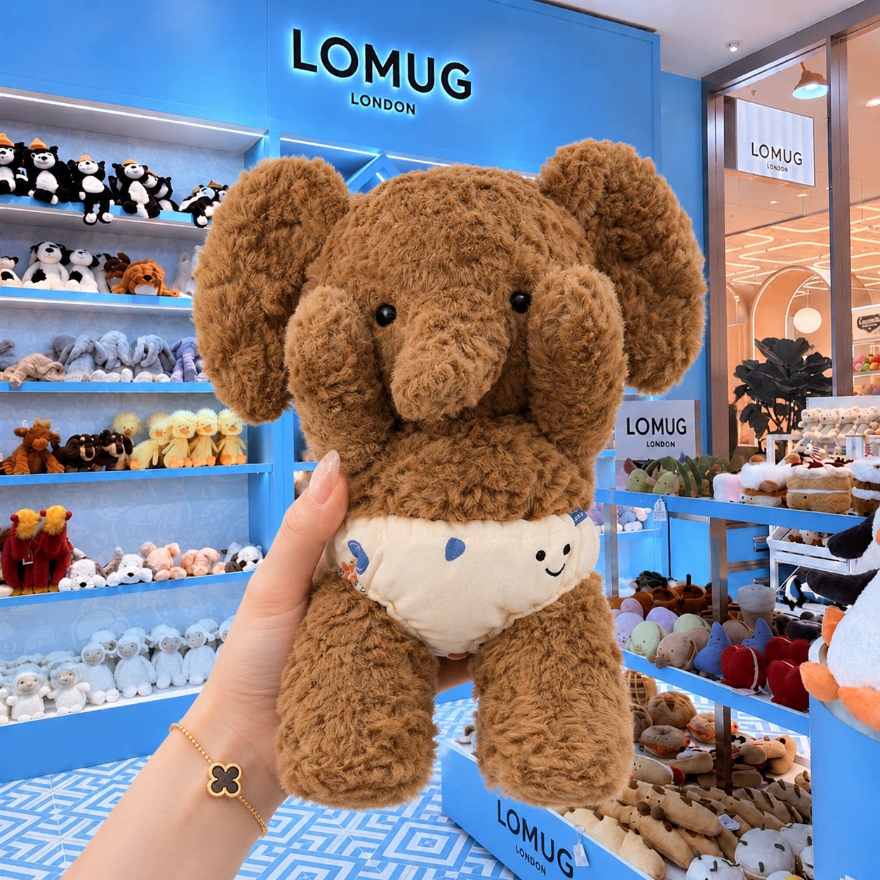 英国LOMUG害羞小象毛绒玩具毛绒/玩偶/公仔/布