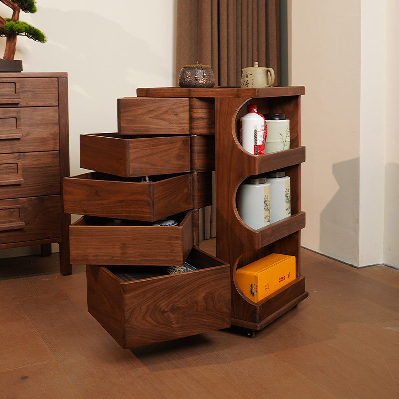 牙科柜茶具收纳柜实木抽屉柜可移动边柜茶水柜卧室小型胡桃木斗柜,住宅家具,其它柜类,淘宝优惠券,粉丝福利购,淘宝优惠卷