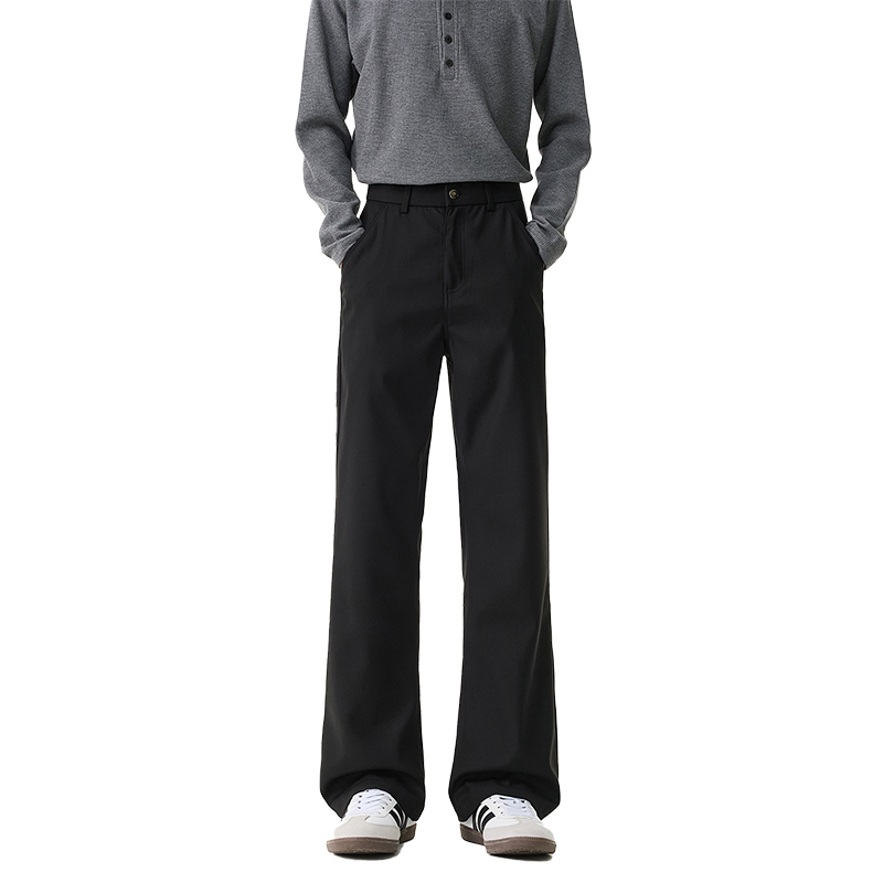 百搭高腰显瘦直筒垂感微喇阔腿裤