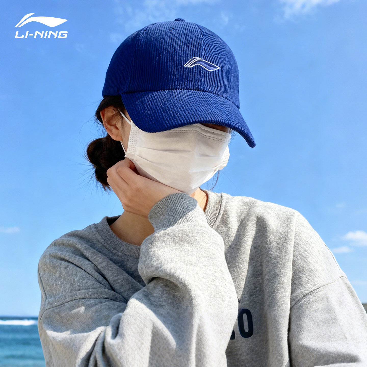 李宁女款防晒遮阳显脸小鸭舌帽图片