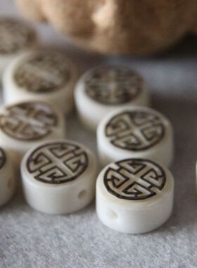 diy佛珠手串吊坠流苏象牙果雕刻