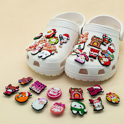 圣诞节日卡通鞋扣智必星洞洞鞋配饰卡骆驰鞋花diy可拆卸装饰配件