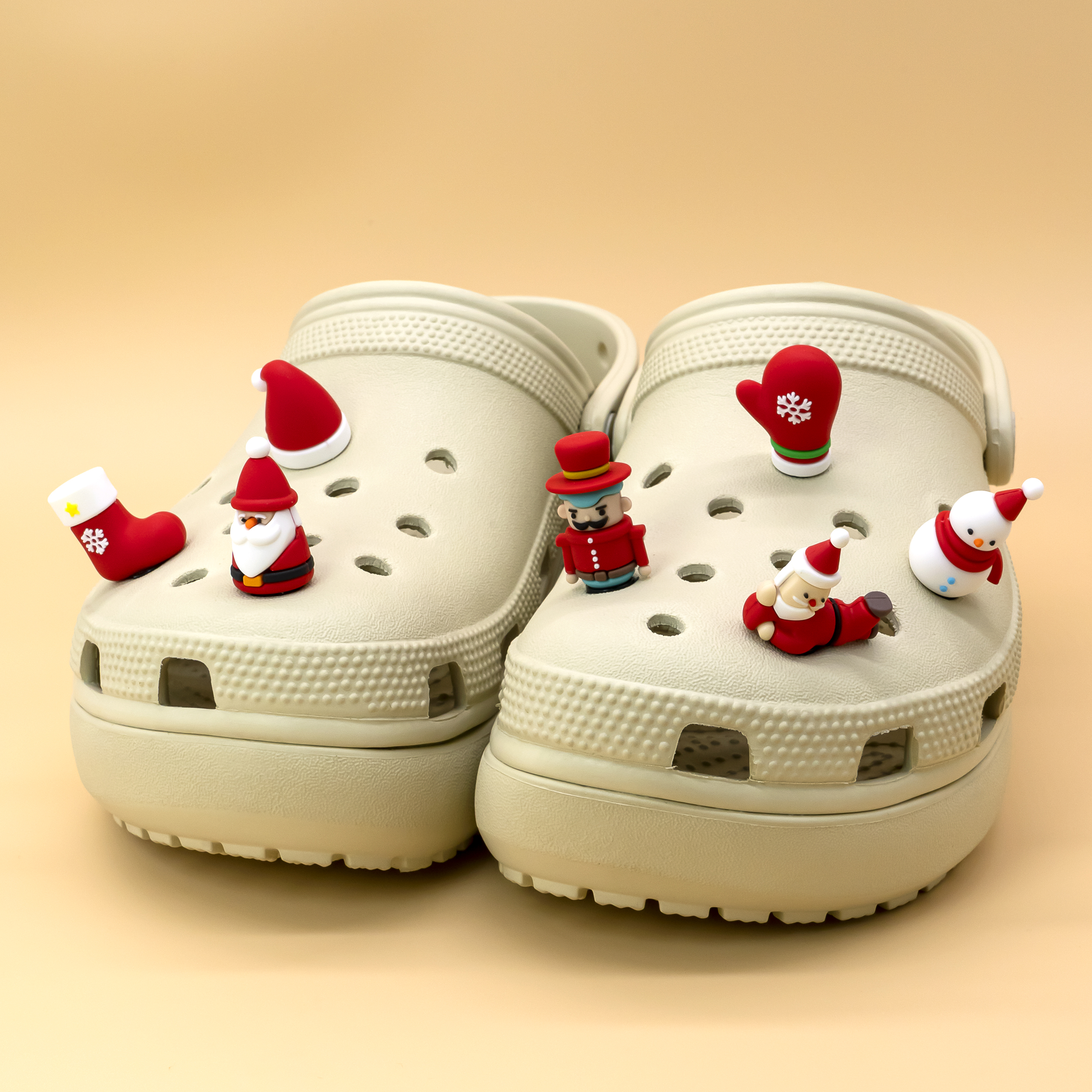3D立体洞洞鞋扣圣诞节日风格配饰