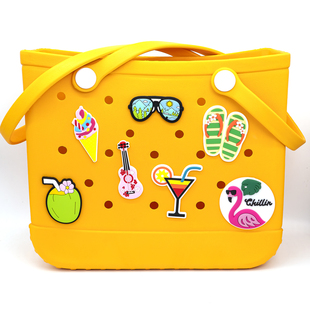 现货bogg博格包洞洞包包花PVC配件沙滩包花配饰diy装饰包扣可拆卸