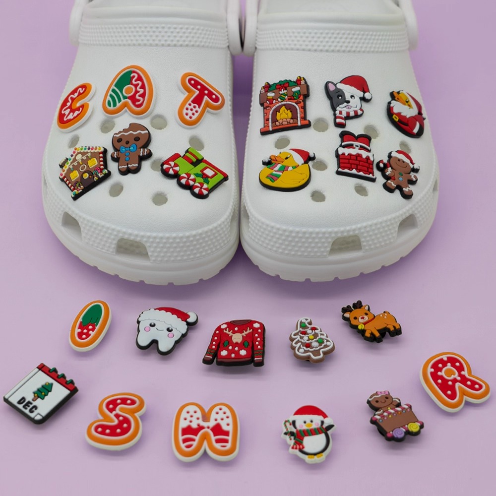 卡通卡骆驰洞洞鞋花可拆卸配饰扣