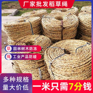 草绳细编织稻草绳园林绿化手工装饰稻草制品缠绕树土球包扎草绳子