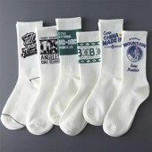 涂鸦男士 ins潮百搭高颜值长筒秋季 青少年学生运动篮球高筒潮男长