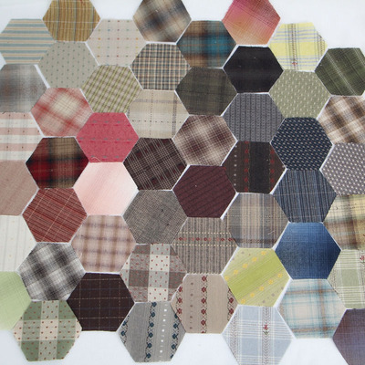 DIY手工拼布先染祖母布片六边形