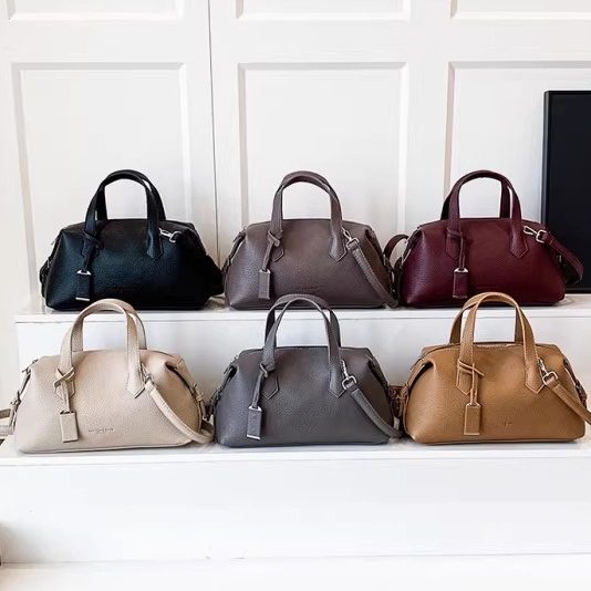 休闲简约风通勤高级感PU材质女士枕头型单肩包手提包包单肩斜挎包