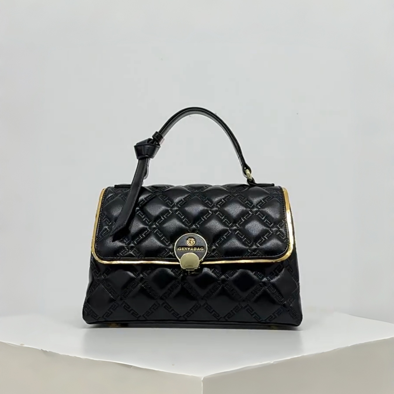 百搭通勤单肩包女士手提包菱格包