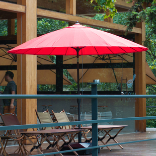 大红色仿古喜庆古风庭院太阳伞上海油纸伞 户外遮阳伞室外民宿伞