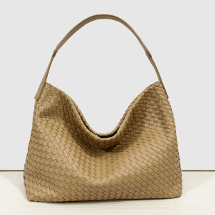 编织包女大容量水桶包休闲单肩手提包百搭托特包复古潮流单肩斜挎