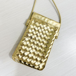 2025新款手工编织包手机包迷你小包简约韩版斜挎包小众高颜值女包