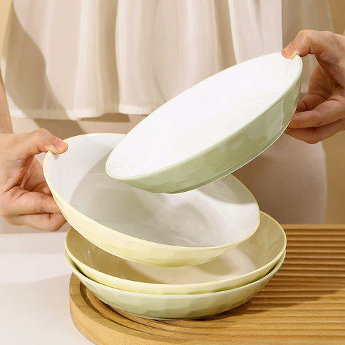 清仓陶瓷盘子深盘圆形
