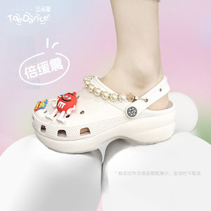 足间舞海边凉鞋多巴胺增高洞洞鞋女款夏季防滑沙滩鞋休闲度假拖鞋