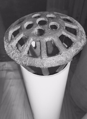 DN65铸铁地漏 75mm管铸铁地漏屋面地漏 防堵垃圾网球 透气帽 地漏