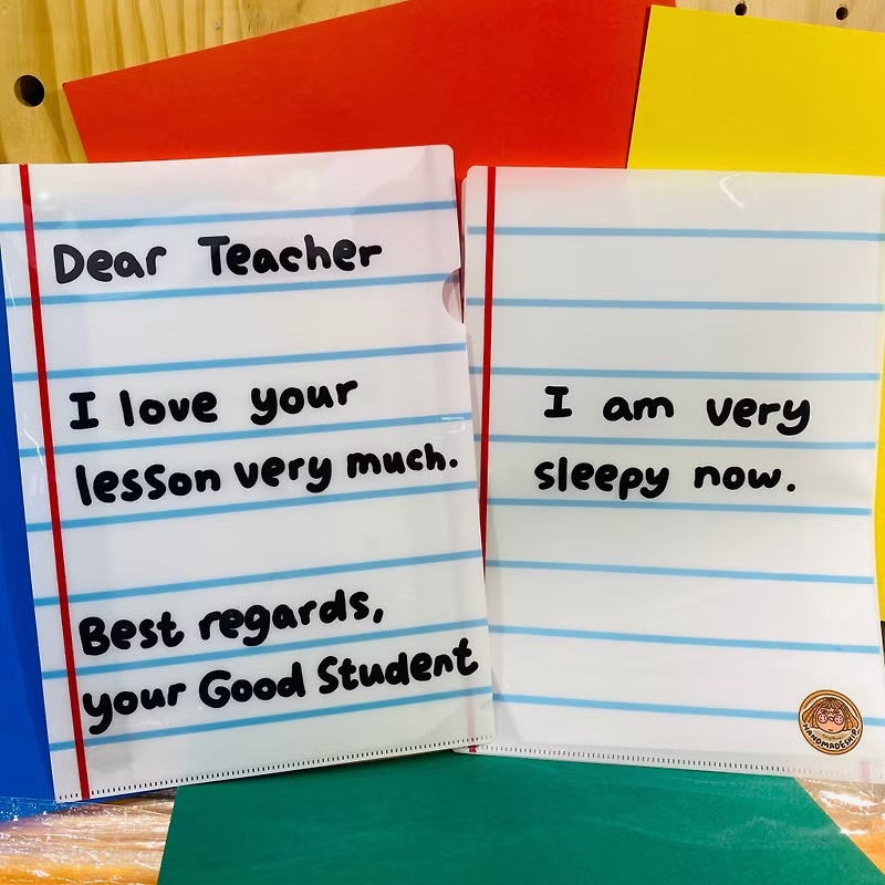 [香港海洋公园代购]快劳夹Dear Teacher胶文档夹Handmadeship