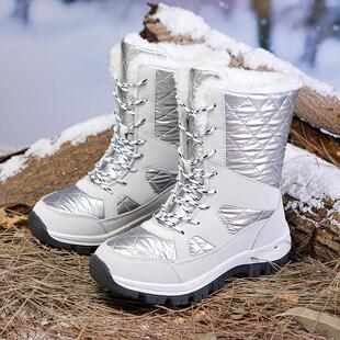 anbenser跨境冬季大码高帮靴子男式舒适雪地靴男加绒保暖防水长筒