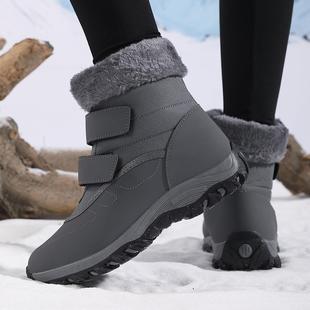 Anbenser跨境大码女雪地鞋子秋冬季女士高帮加绒棉鞋加厚雪地靴女
