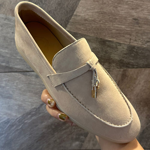 休闲一脚蹬豆豆鞋羊皮懒人法式