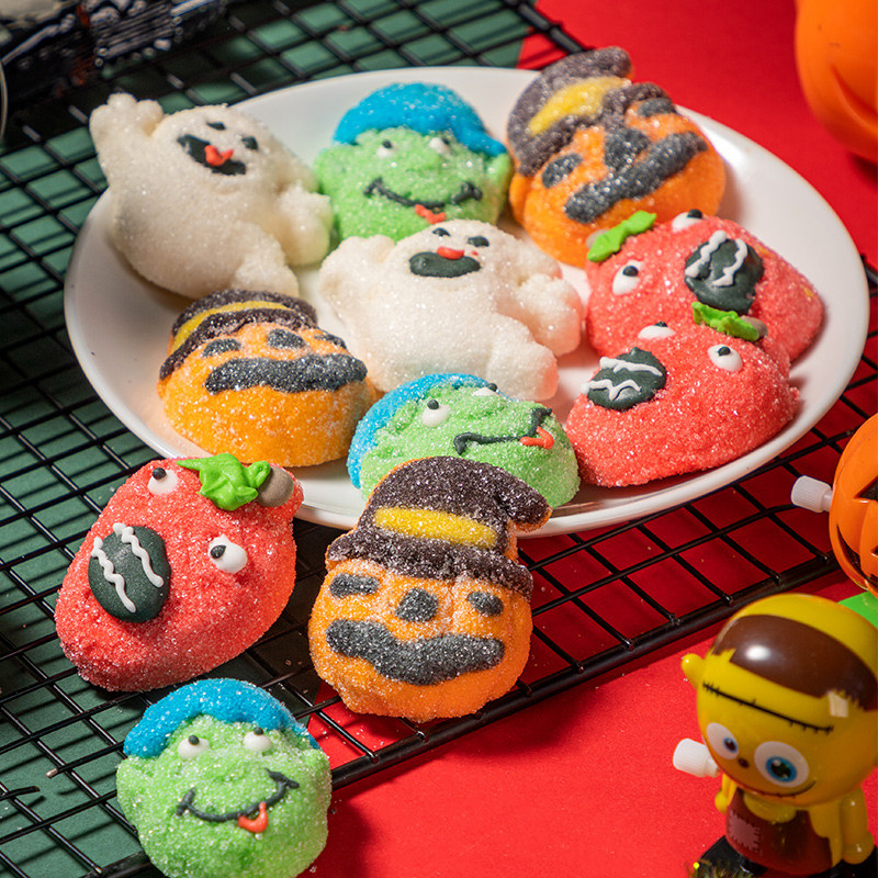 泉旺万圣节糖果创意棉花糖搞怪趣味软糖儿童零食礼物搞怪装饰糖