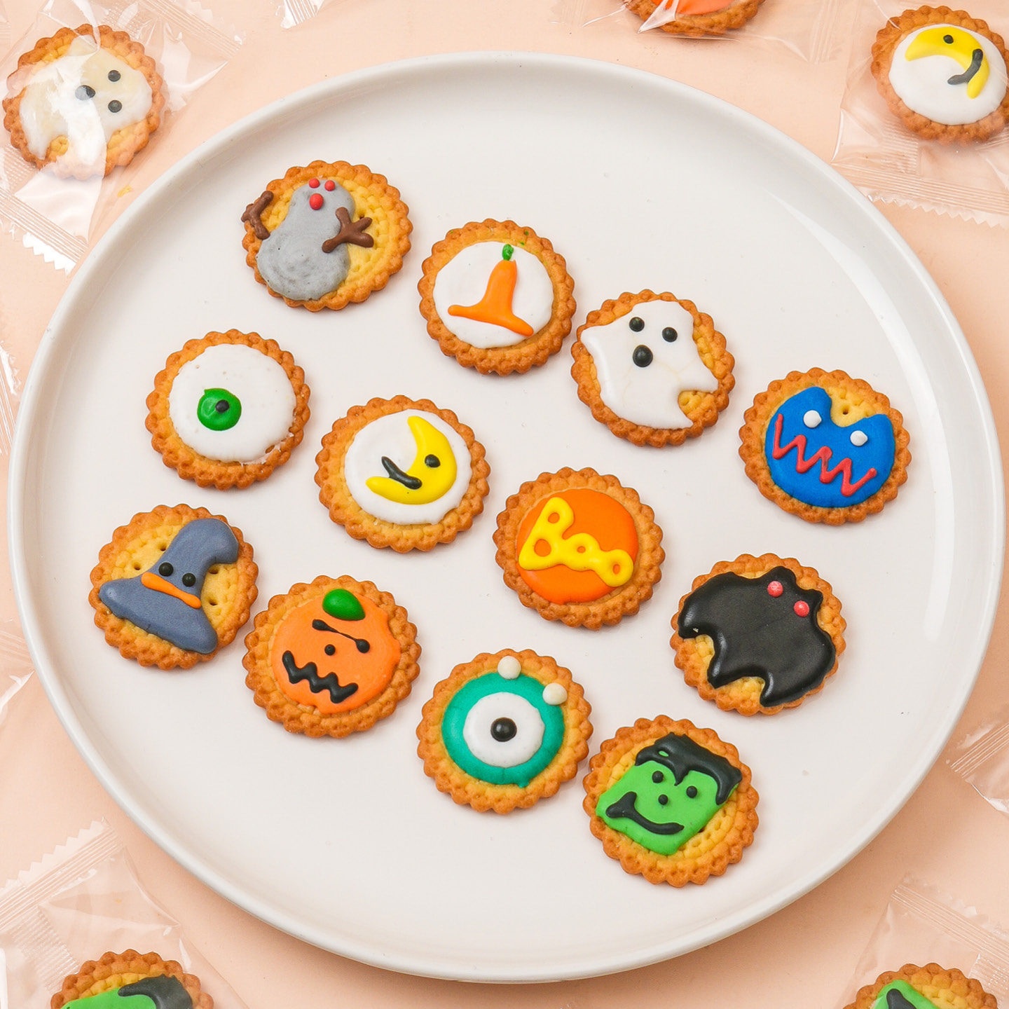 万圣节饼干高颜值万圣主题零食小饼干卡通可爱造型糖果节日小礼物