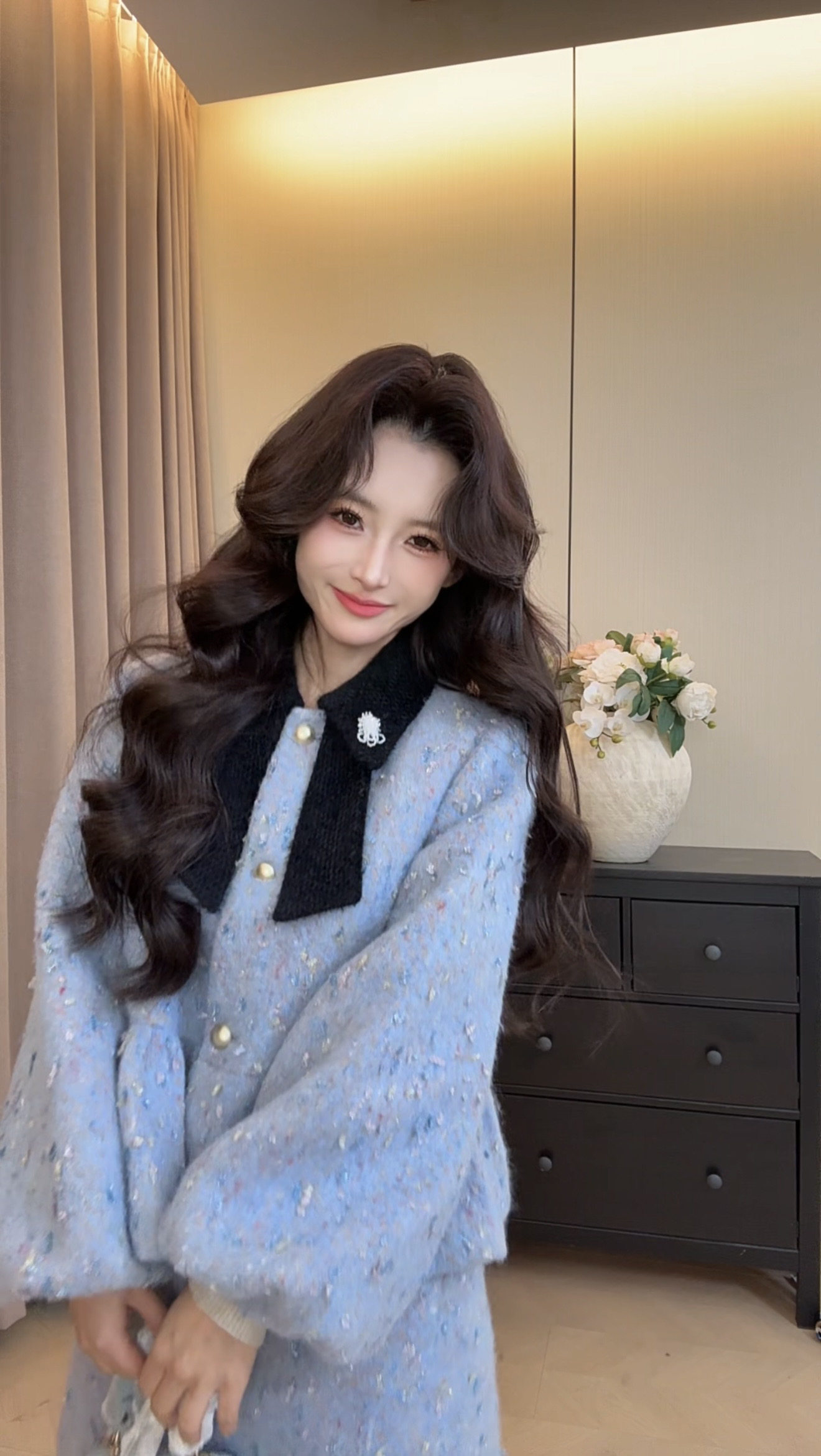 可可可欣【蓝色冰岛羽绒套装】女装洋气时尚休闲原创小众老钱风