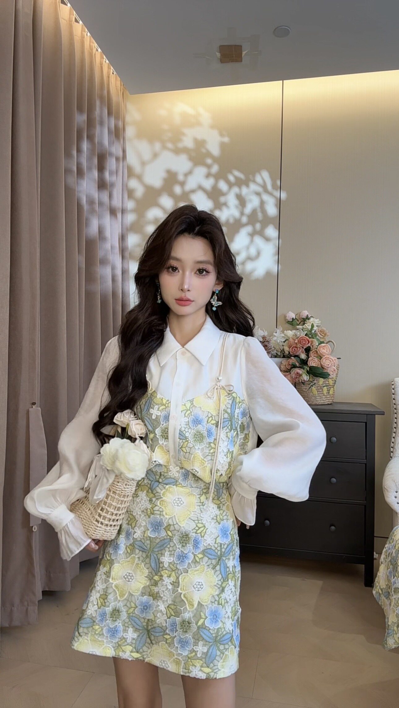 可可可欣【青栀花影套装】品质女装洋气时尚休闲原创小众老钱风