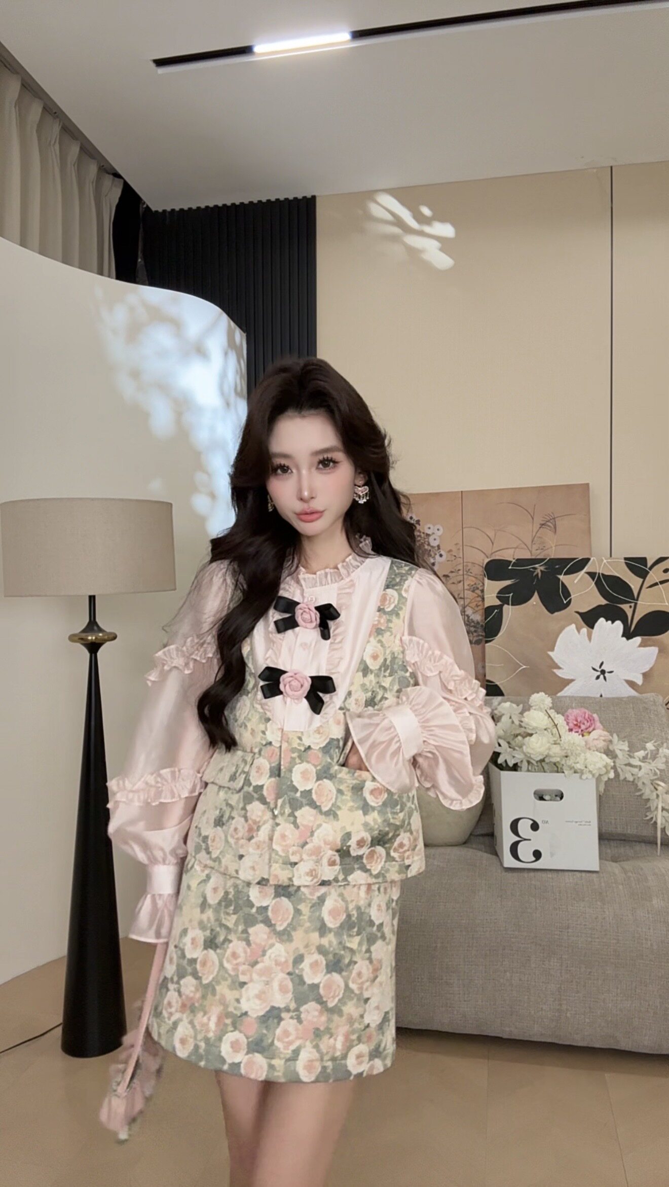 可可可欣【粉黛花笺套装】品质女装洋气时尚休闲原创小众老钱风