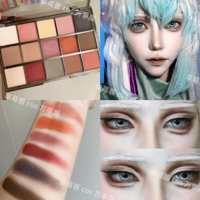 低饱和彩妆盘15色cos妆用哑光大地色眼影小众自然ins百搭学生平价